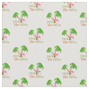 Tela Cubierta Rosa Las Palmas Navidades Tropicales Sant