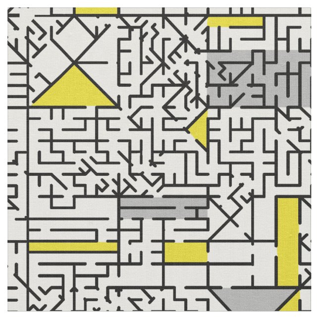 Tela Cubism Maze (De cerca)