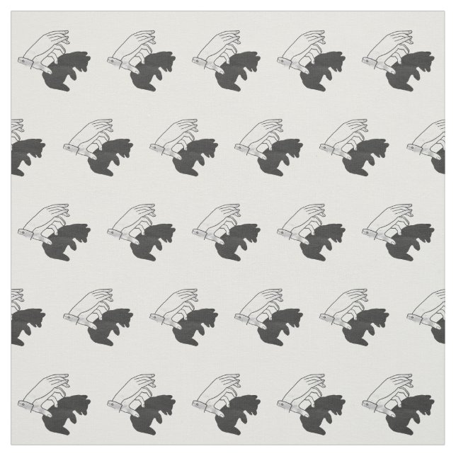 Tela Cubo de oso de silueta manual (Retal)