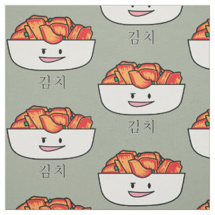 Tela Cuenco feliz de Kimchi Kimchee - diseños felices