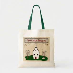 Tela Cuenta tu bolso de la iglesia de bendiciones