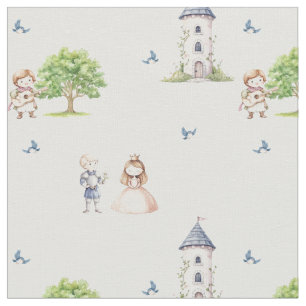 Tela Cuento de hadas del reino lindo príncipe princesa 