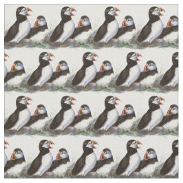 Tela Cuidada acuarela Puffin Bird Naturaleza Art