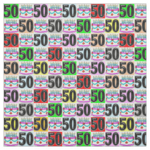 TELA CUIDADO Y COLORIDO PASTEL DE CUMPLEAÑOS 50