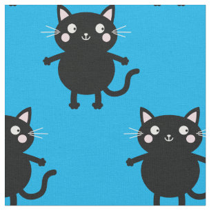 Tela Cuidados Personalizados Blue Black Cats Baby Nurse
