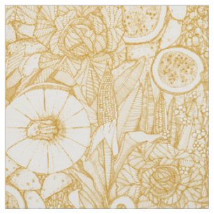 Tela cultivos NC oro Fabric