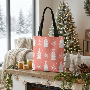 Tela Curso invierno árbol de Navidad bolso de compras p