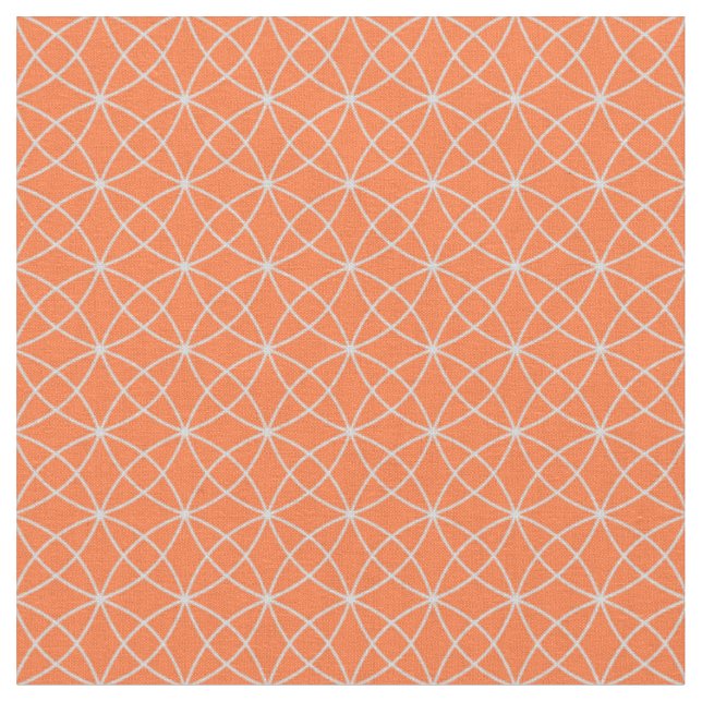 Tela Curvas entrelazadas en naranja (De cerca)