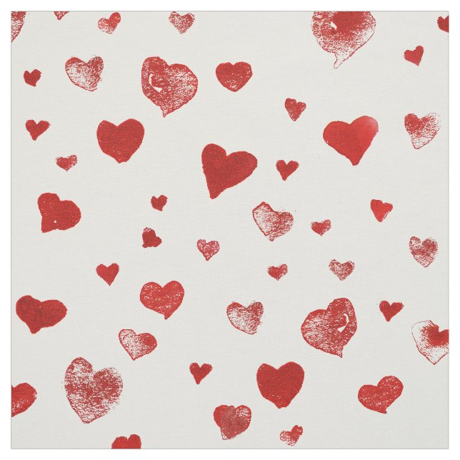 Tela Cute acuarela Flying Red Hearts (Retal)