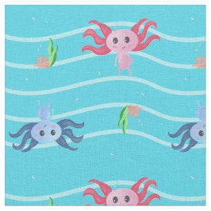 Tela Cute Axolotl Subacuático