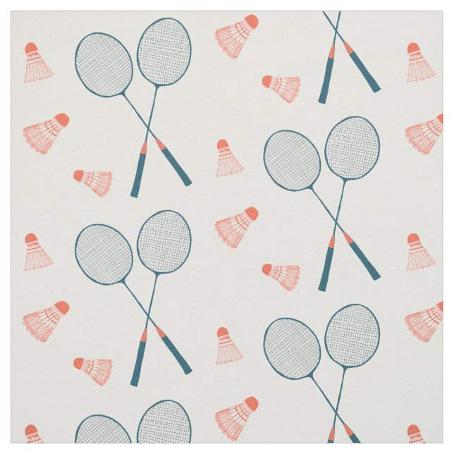 Tela Cute Badminton Birdie Racquet Shuttlecock Retro (Retal)