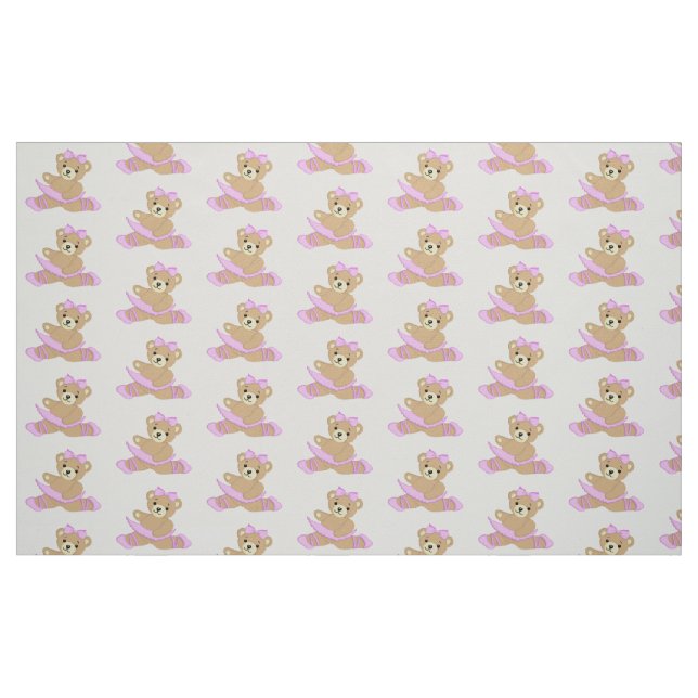 Tela Cute Ballerina Teddy Bear ("Cuarto gordo" (fat quarter))