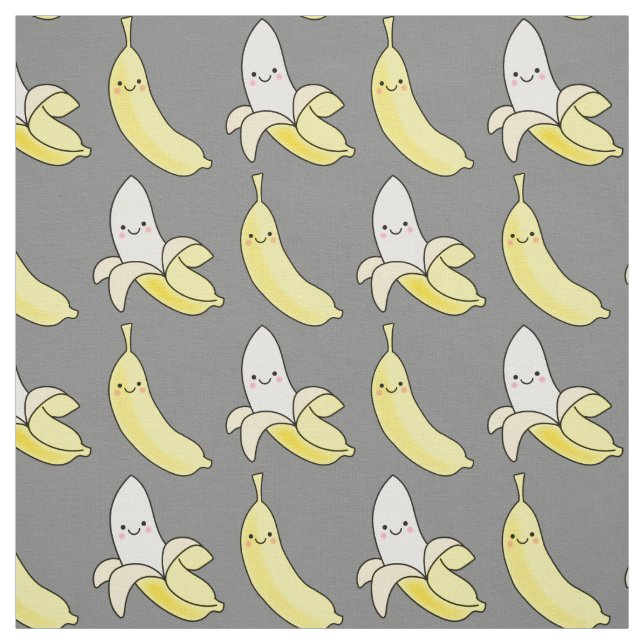 Tela Cute Banana Kawaii Personalizado de niños (Retal)