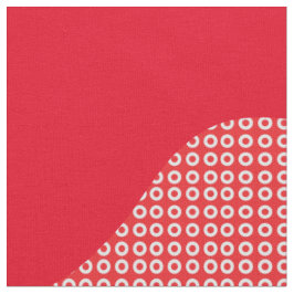 Tela Cute Bright Red Patterned Heart Fabric