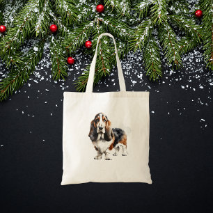Tela Cute Browns Bolso de Basset Hound/Mascotas