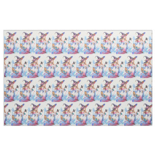 Tela Cute bruja sujetando el gato negro Thunder_Cove