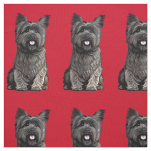 Tela Cute Cairn Terrier Fabric