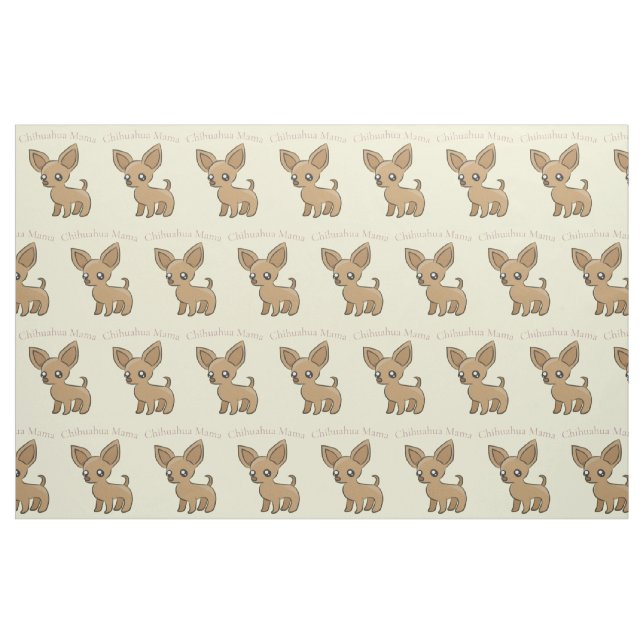 Tela Cute Chihuahua Mama Art Thunder_Cove ("Cuarto gordo" (fat quarter))