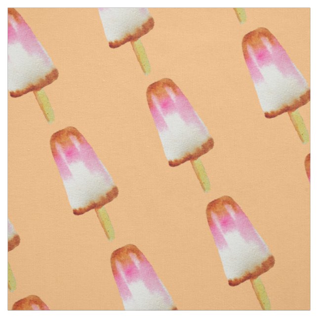 Tela Cute cola bloques de hielo popsicles arte dulce (Retal)