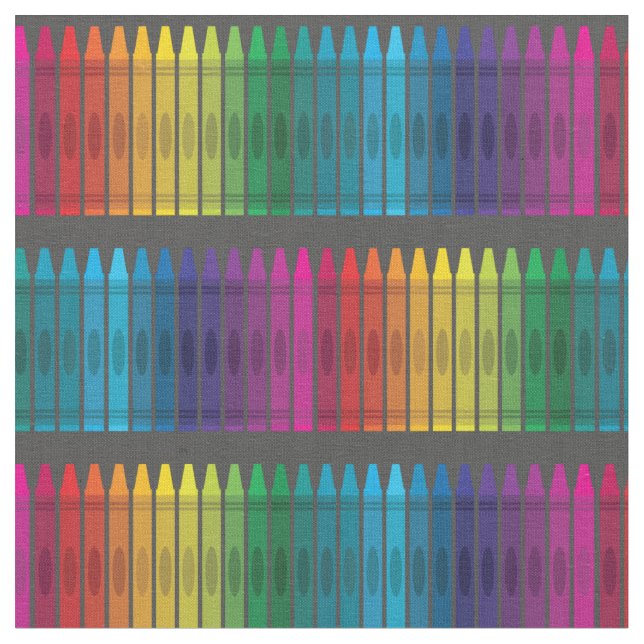 Tela Cute Crayons Material Escolar Profesor (De cerca)
