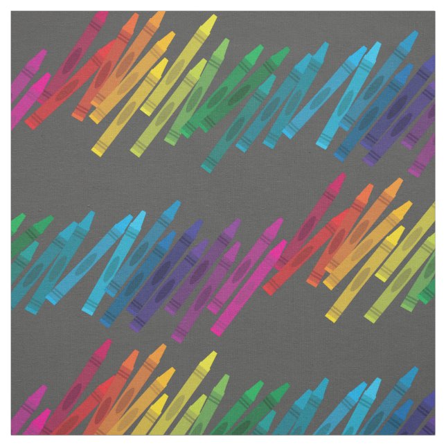 Tela Cute Crayons Niños Material Escolar (Retal)