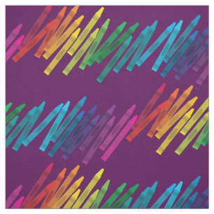 Tela Cute Crayons Niños Material Escolar