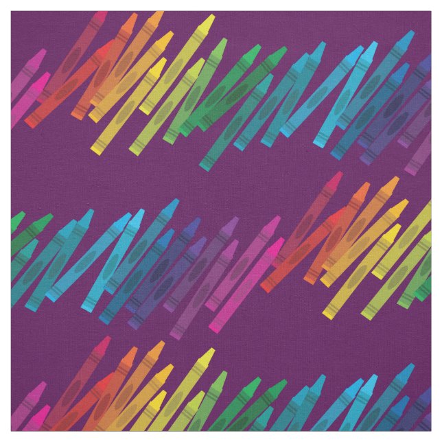 Tela Cute Crayons Niños Material Escolar (Retal)
