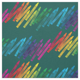 Tela Cute Crayons Niños Material Escolar