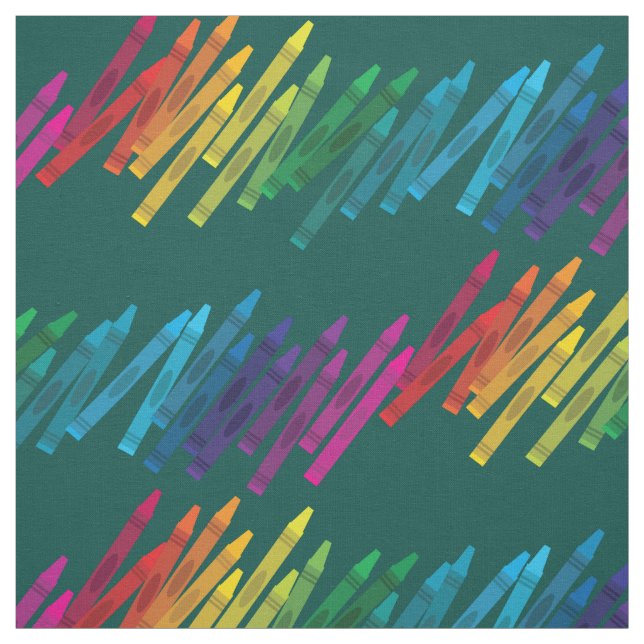 Tela Cute Crayons Niños Material Escolar (Retal)