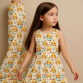 Tela Cute Easter Chick Fabric – Kawaii Baby Chick Sprin