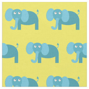 Tela Cute Elefante Niño Bebe Guardería Amarillo