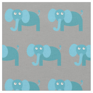 Tela Cute Elefante Niño Bebe Guardería Gris