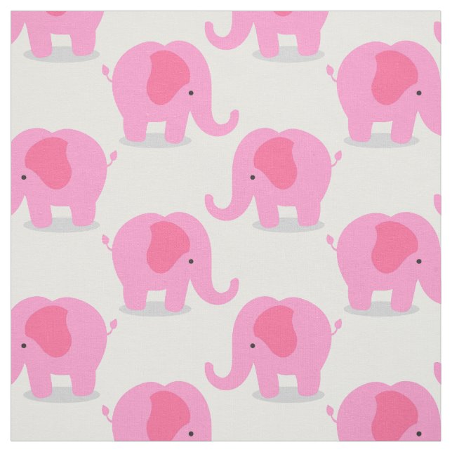 Tela Cute Elephants Nursery Fabric (Retal)