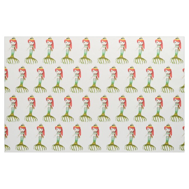 Tela Cute espeluznante sirvienta ("Cuarto gordo" (fat quarter))