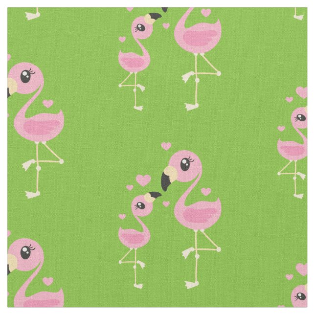 Tela Cute Flamingo Baby Nursery Decor Tejido (De cerca)
