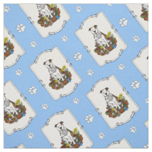 Tela Cute Flower Gardener Pit Bull (lt romano 3)