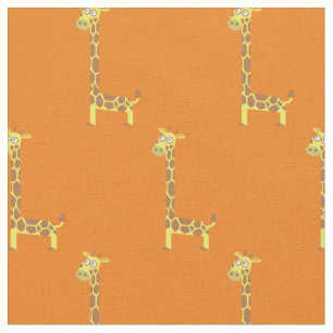 Tela Cute Giraffe Kids Baby Nursery Naranja