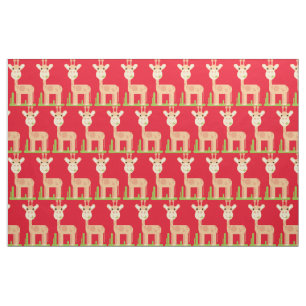 Tela Cute Giraffe Munching Thunder_Cove