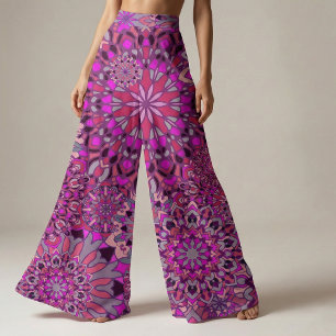 Tela Cute Girly Boho Moda Pink Purple Floral Mandalas