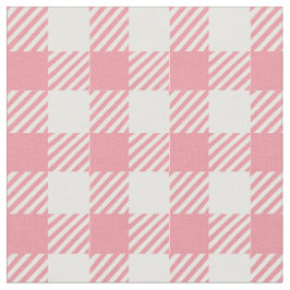 Tela Cute Girly Pink Gingham Buffalo Plaid
