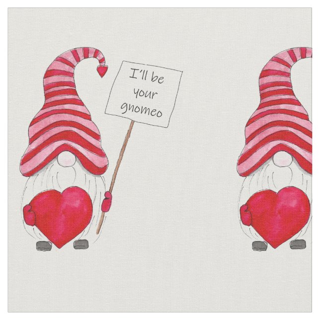 Tela Cute Gnome Love Valentine (De cerca)