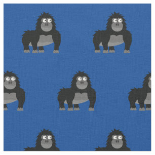 Tela Cute Gorilla Kid Baby Nursery Blue Ape