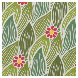 Tela Cute Groovy Hippie Rojo Daisy Floral Patrón