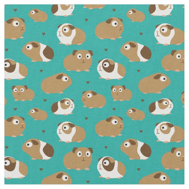 Tela Cute Guinea Cerdos Fabric (De cerca)