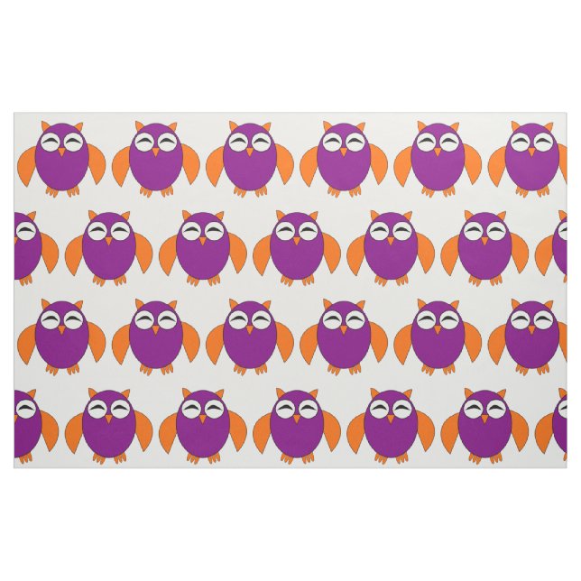 Tela Cute Halloween Owl Craft Fabric ("Cuarto gordo" (fat quarter))