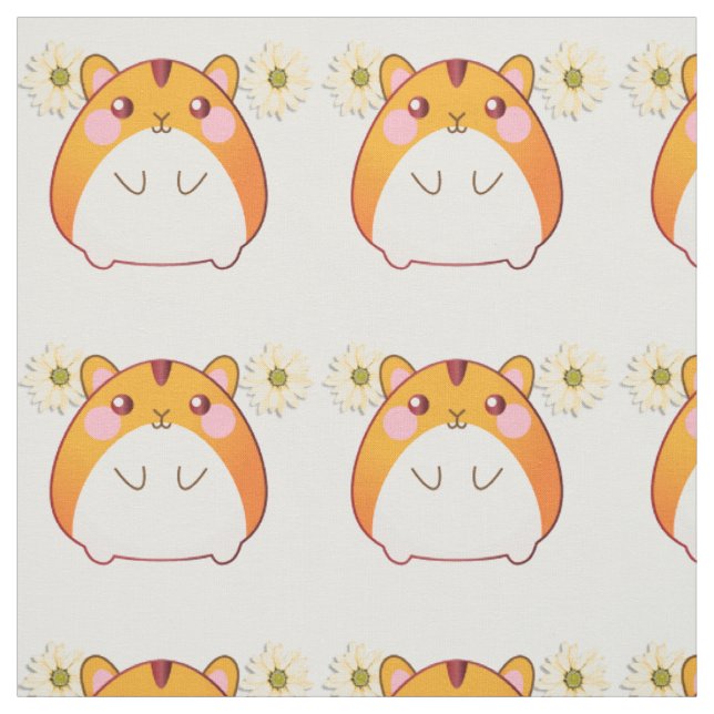 Tela Cute Kawaii Hamster Fabric (Retal)