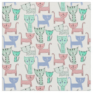 Tela Cute Kitty Cats