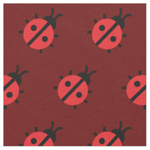 Tela Cute Lady Bug Kid Baby Nursery Bug Inscripción Red