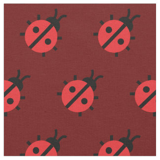 Tela Cute Lady Bug Kid Baby Nursery Bug Inscripción Red