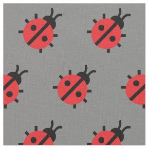Tela Cute Lady Bug Kid Baby Nursery Bug Insect Gris